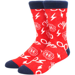 Harry Potter Icons Socken - HP Rote Lustige Motiv-Socken in 3/4-Länge