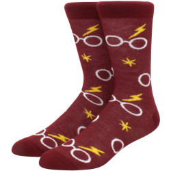 Reparo Zauberer Brille Socken - Harry Potter Lustige Motiv-Socken in 3/4-Länge