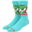 Yoshi Türkisblaue Socken - Mario Bros Crew Cartoon-Socken