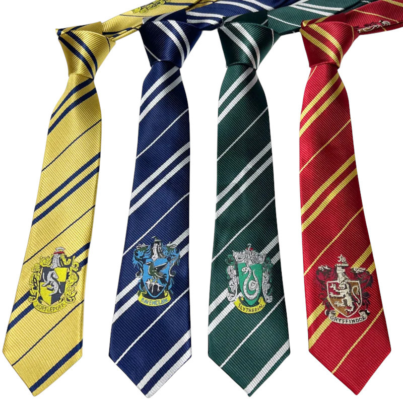 Gryffindor Weinrote Krawatte – Harry Potter Häuser-Wappen Krawatte