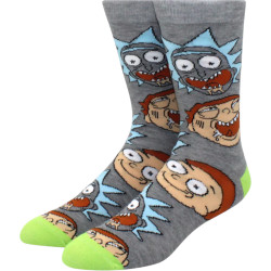 Rick & Morty Socken 3/4 – Cartoon Sci-Fi Design mit identischem Motiv auf beiden Socken