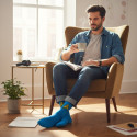 Mann im Alltag mit Spock Socken