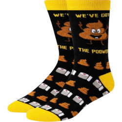Pile of Poo Socken mit „We’ve Got The Poower“ Spruch. Lustige Kothaufen-Emoji Socken – jetzt bei Sylt Brands entdecken!