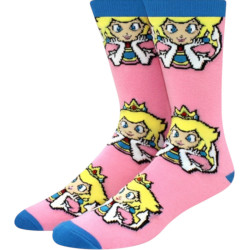 Prinzessin Peach Socken Rosa Blau