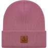 Sylt Brands Rose Rhythm Unisex Strickmütze Altrosa – Beanie mit Anker-Leder-Patch