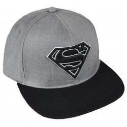 Graue DC Comics SUPERMAN Snapback Cap mit 3D Logo