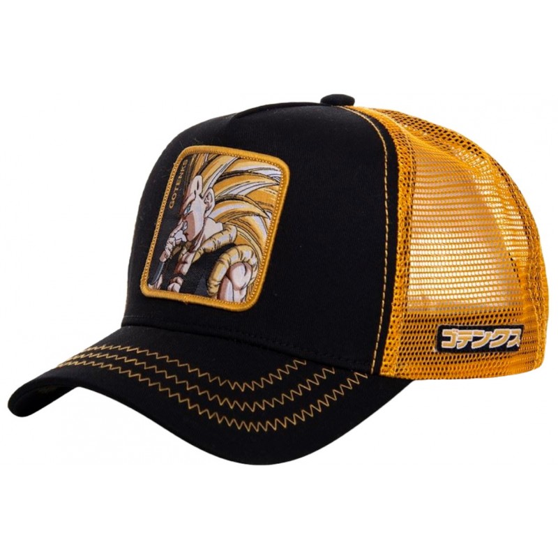 Schwarz-orange GOTENKS DRAGON BALL Z Baseball Trucker Cap ▷ CAPSLAB