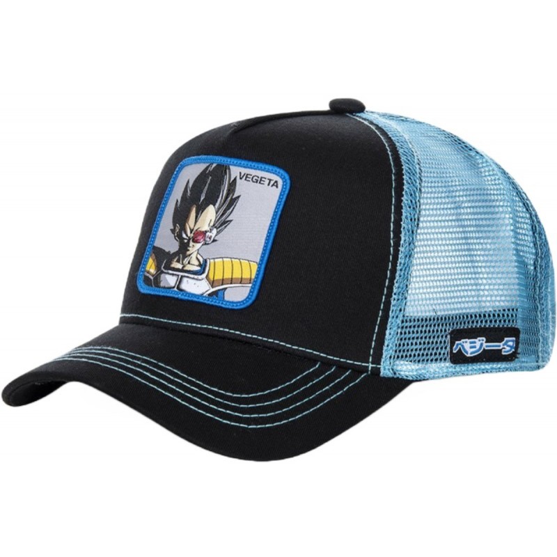 Schwarze-blaue VEGETA Dragon Ball Z Baseball Trucker Cap ▷ CAPSLAB
