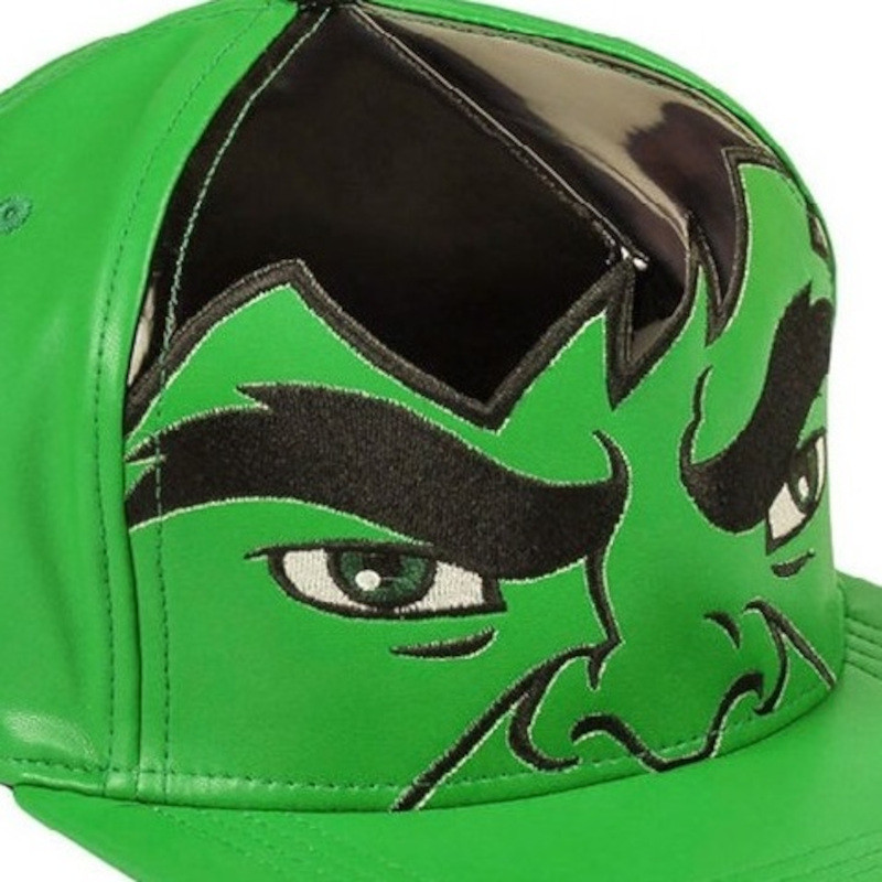 Grün-schwarze HULK Marvel Comics MCU Snapback Cap aus Kunstleder ▷ MARVEL