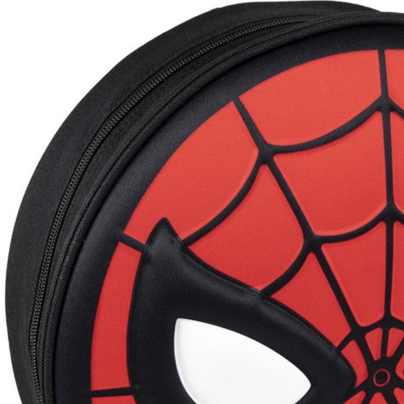 Schwarz-rot-weiße SPIDER-MAN runde 3D Rucksack/Backpack ▷ MARVEL