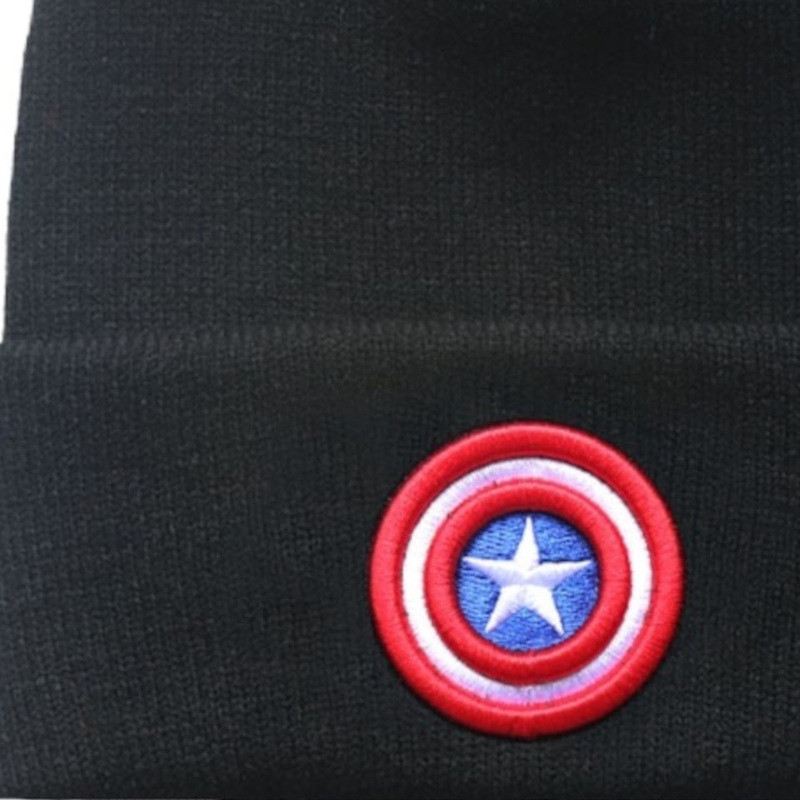 Coole CAPTAIN AMERICA “Avengers Endgame” Roll-Up Beanie Mütze mit 3D Logo ▷ MARVEL