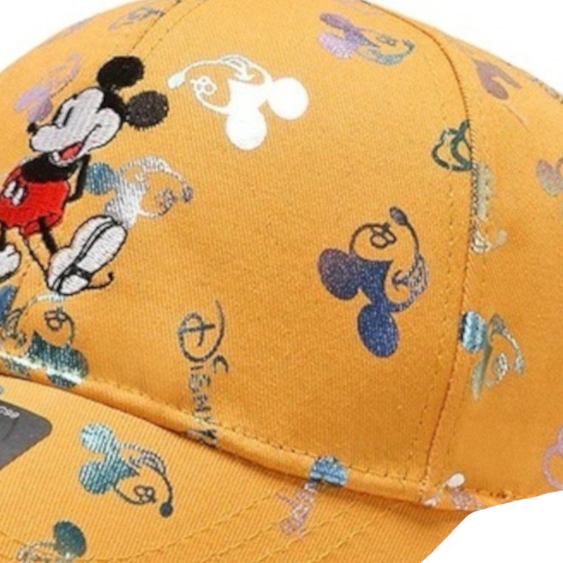 Schöne gelbe MICKY MAUS Love and Heartbeat Mickey Mouse Baseball Cap ▷ WALT DISNEY