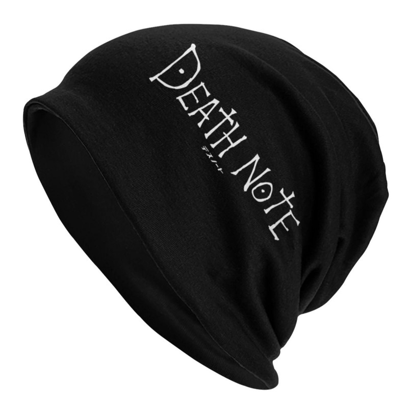 Schwarze DEATH NOTE beidseitig tragbare Premium Long Beanie Mütze aus Baumwolle ▷ DEATH NOTE MERCH