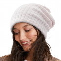 Weiße Modische SYLT BRANDS© Long Beanie Mütze mit Thermofutter ▷ SYLT BRANDS WIP Mützen