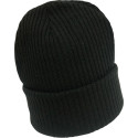 Gerippte schwarze kurze Mütze mit Krempe - SYLT BRANDS® WIP Mützen