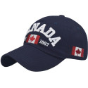 Dunkelblaue CANADA 1867 Baseball Cap aus Baumwolle mit 3D Logo ▷ KANADA KAPPEN