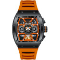 WATCHMAKER GUANQIN ☑ Orange/Schwarze Automatische Mechanische Hohl Tourbillon Luxus Business Uhr ➳ WATCHMAKER Fashion Uhren